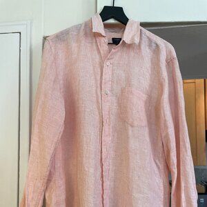 Lightweight Pink Linen Bonobos Casual Dress Shirt